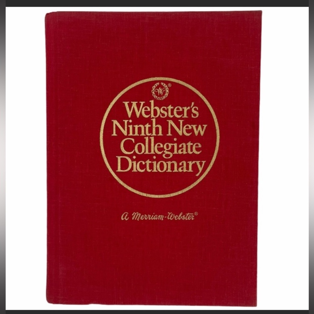 Vintage Webster's Ninth New Collegiate Dictionary | Red Gold Merriam-Webster 80s